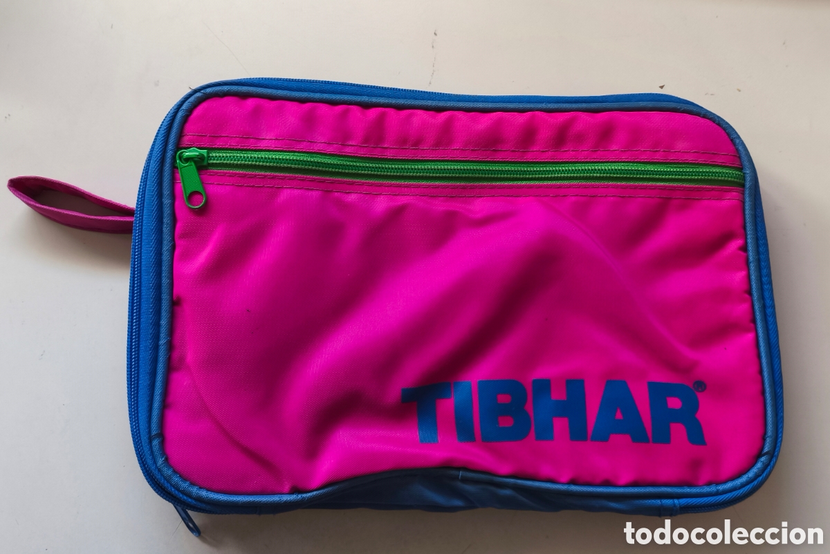 Coleccionismo deportivo: funda rectangular de tenis de mesa retro de la reconocida marca Tibhar. - Foto 1