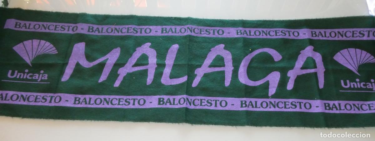 Coleccionismo deportivo: ANTIGUA BUFANDA DE DEPORTES. CLUB BALONCESTO BASKET UNICAJA M&Aacute;LAGA. 80GR