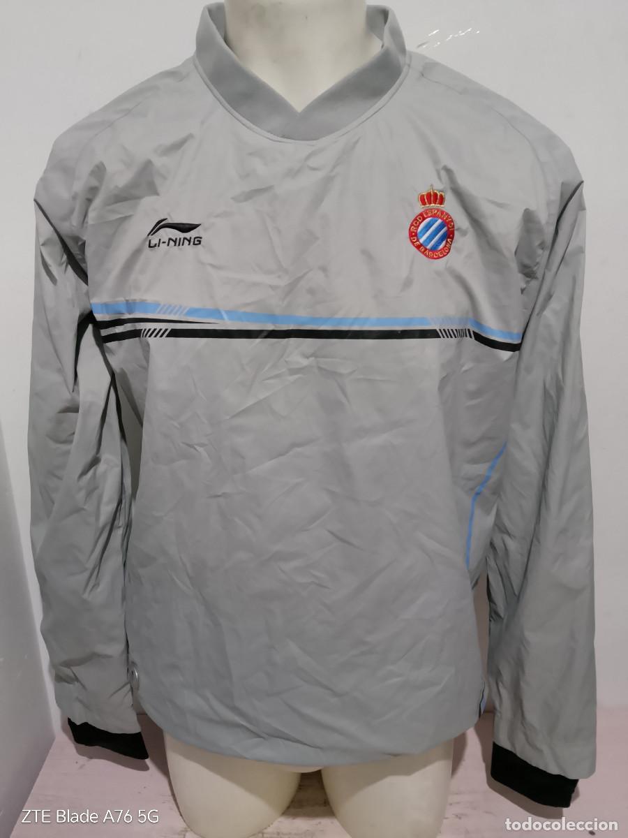 Coleccionismo deportivo: RCD Espanyol chaqueta cortavientos futbol football jacket L (tara rotura ligera)