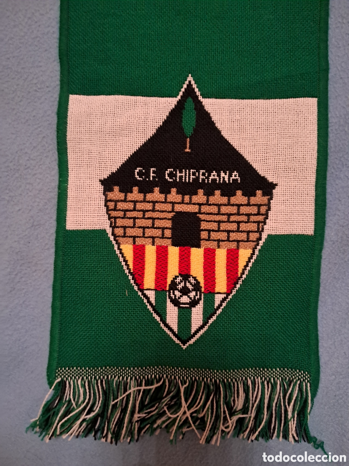 Coleccionismo deportivo: Bufanda C.F. Chiprana(Zaragoza) - Foto 3