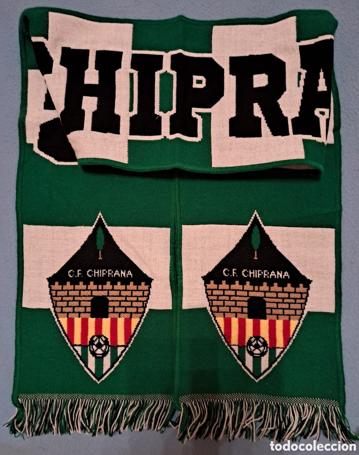Coleccionismo deportivo: Bufanda C.F. Chiprana(Zaragoza) - Foto 1