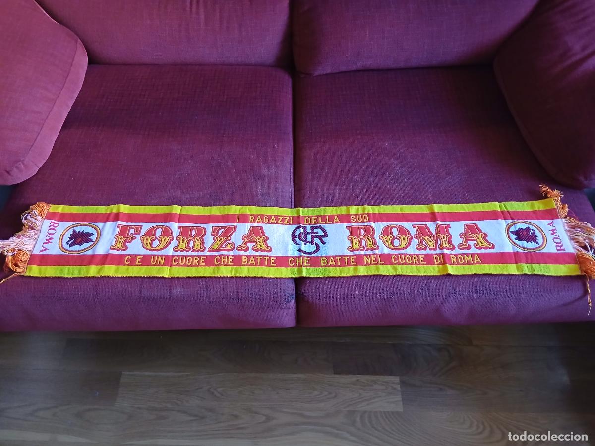 Colecionismo desportivo: Bufanda f&uacute;tbol. AS Roma, forza Roma ragazzi della sud, a&ntilde;os 90