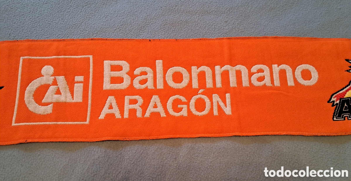 Coleccionismo deportivo: Bufanda CAI Balonmano Arag&oacute;n - Foto 3