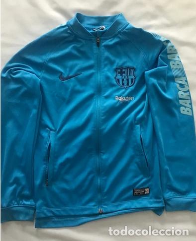 Sports collectibles: Chaqueta de ch&aacute;ndal ni&ntilde;o F&uacute;tbol Club Barcelona Bar&ccedil;a. Nike. Talla S