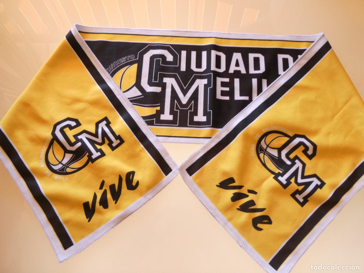 Coleccionismo deportivo: BUFANDA DE BALONCESTO MODESTO MALAGUE&Ntilde;O. CB CIUDAD DE MELILLA M&Aacute;LAGA. 150GR