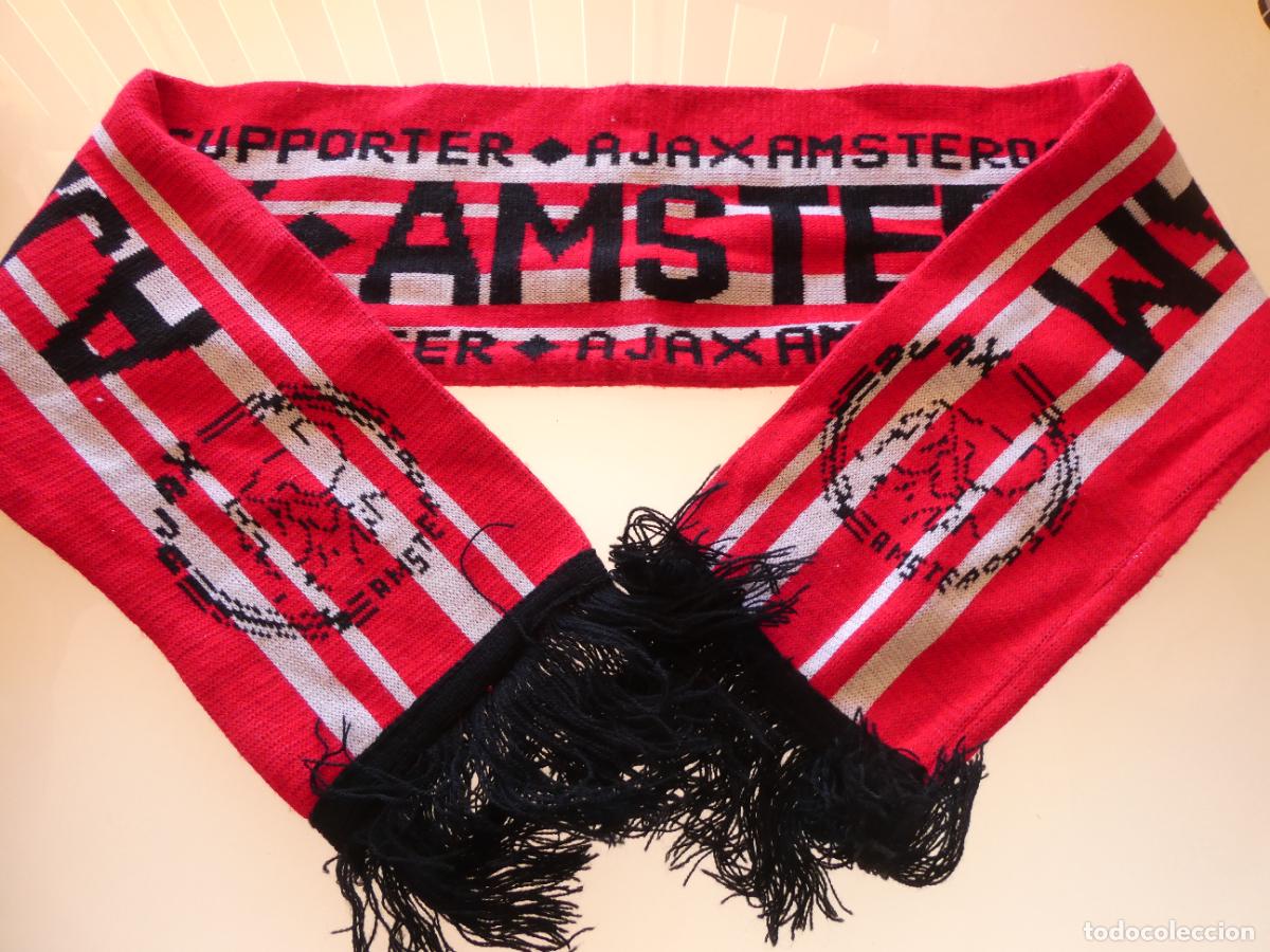 Coleccionismo deportivo: BUFANDA DE F&Uacute;TBOL. AJAX DE AMSTERDAM HOLANDA. SUPPORTERS FANS ULTRAS. 140GR