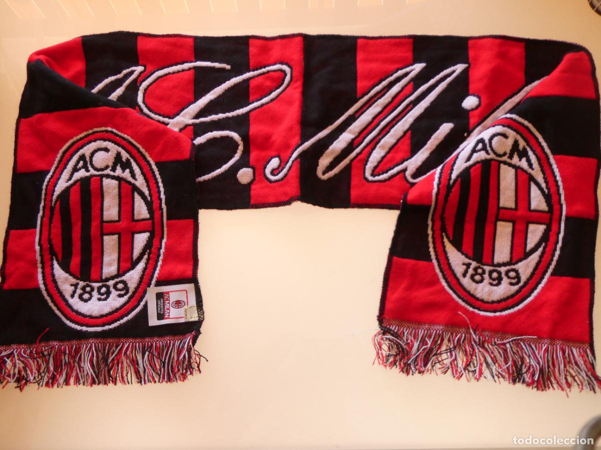 Coleccionismo deportivo: BUFANDA DE F&Uacute;TBOL. AC MILAN ITALIA CALCIO. 100GR