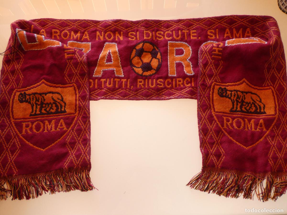 Coleccionismo deportivo: BUFANDA DE F&Uacute;TBOL. ROMA ITALIA CALCIO. 100GR