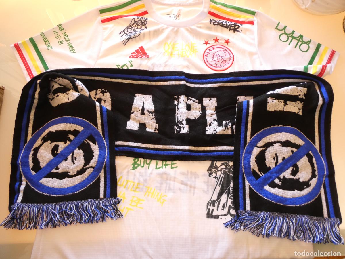 Coleccionismo deportivo: BUFANDA DE F&Uacute;TBOL ODIO F&Uacute;TBOL MODERNO PLATINI UEFA. REGALO CAMISETA AJAX AMSTERDAM BOB MARLEY. 300GR