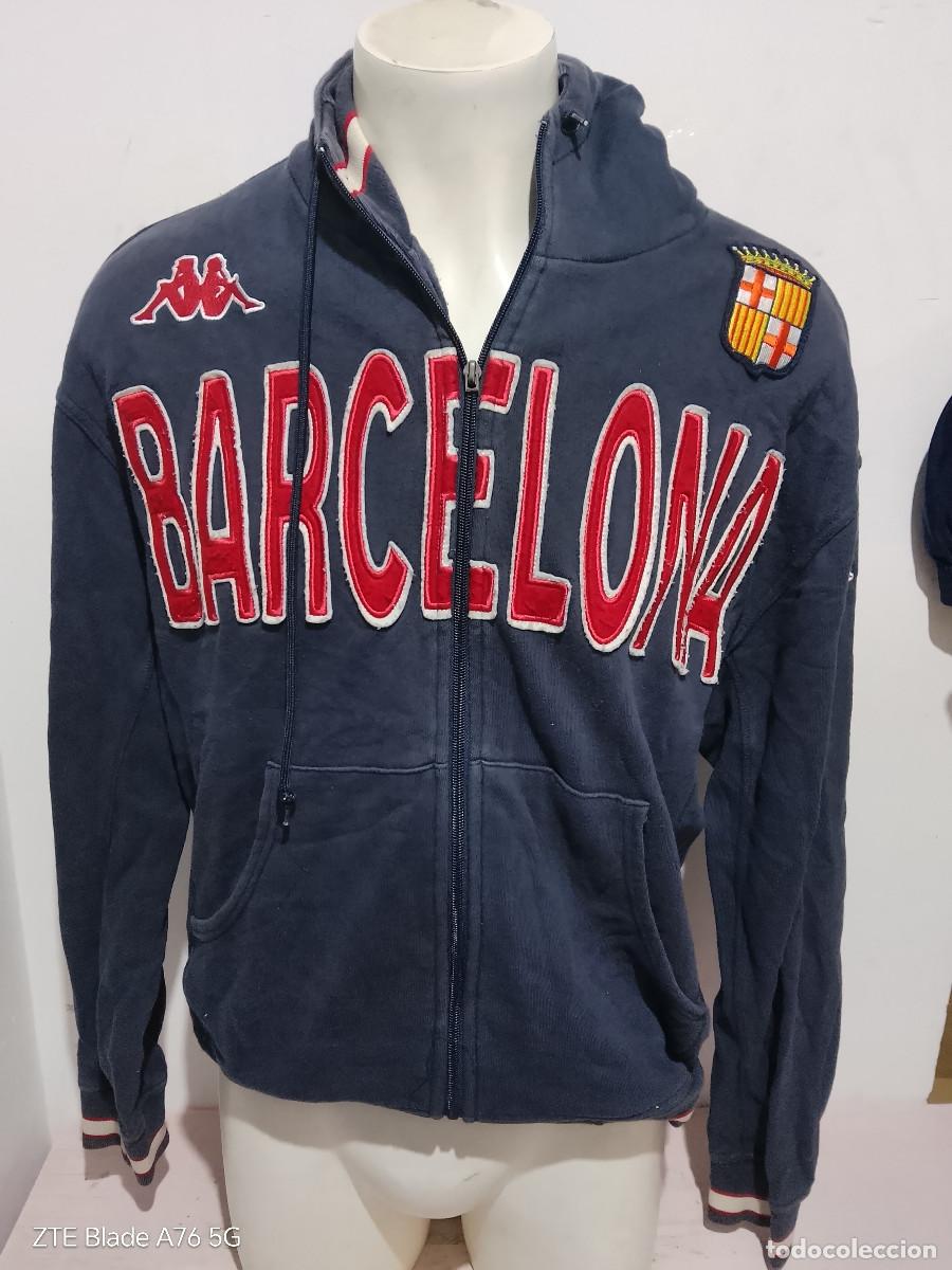 Coleccionismo deportivo: Supporters Fans FC barcelona sudadera jersey football futbol kappa vintage (tara hebilla) L 62cts