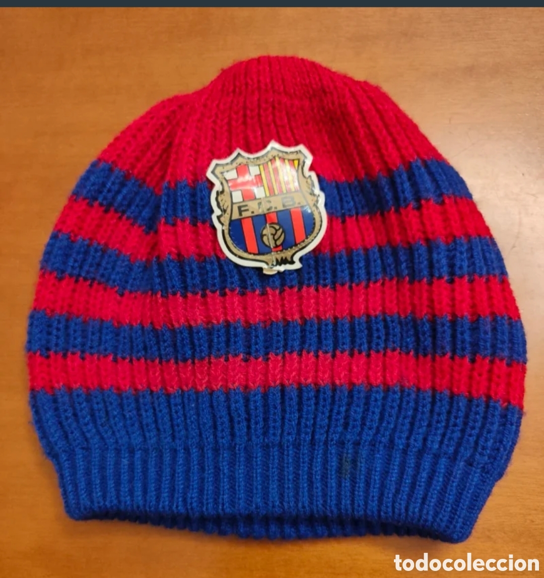 Coleccionismo deportivo: Bufanda Jordi Cul&eacute; y gorro azulgrana - Foto 2