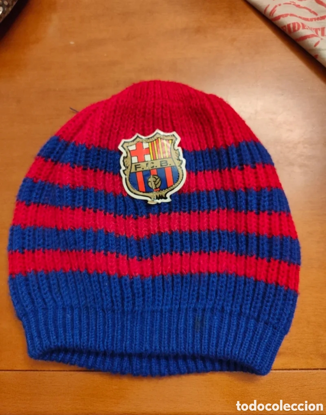 Coleccionismo deportivo: Bufanda Jordi Cul&eacute; y gorro azulgrana - Foto 9