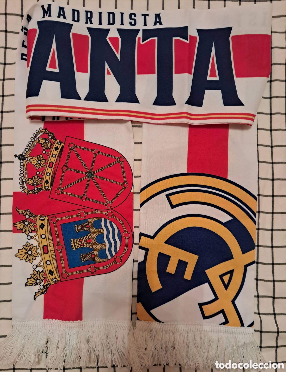 Coleccionismo deportivo: Bufanda Pe&ntilde;a Madridista Santa Ana Tudela