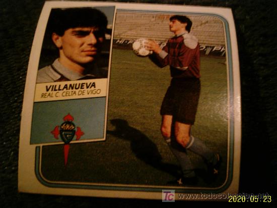 Colecionismo Cromos antigos: CROMO DE VILLANUEVA // REAL CELTA. LIGA 89-90. EDICIONES ESTE
