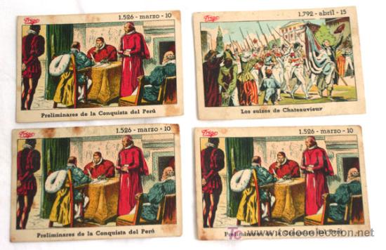 Coleccionismo Cromos antiguos: 4 cromos Frigo numeros 79 y 106 3 de ellos repetidos a&ntilde;os 50