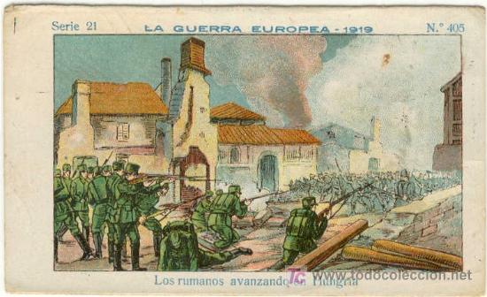 Coleccionismo cromos antiguos: (CH-88)CROMOS CHOCOLATES LA GUERRA EUROPEA 1919 SERIE 21 A&Ntilde;OS 20 a 1 EURO EL CROMO.