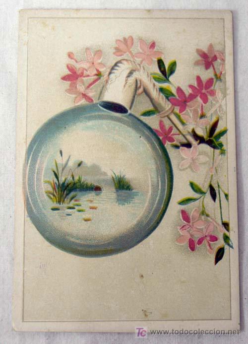 Coleccionismo Cromos antiguos: Cromo publicidad farmacia p&iacute;ldoras y el unguento de Holloway Londres pp s XX