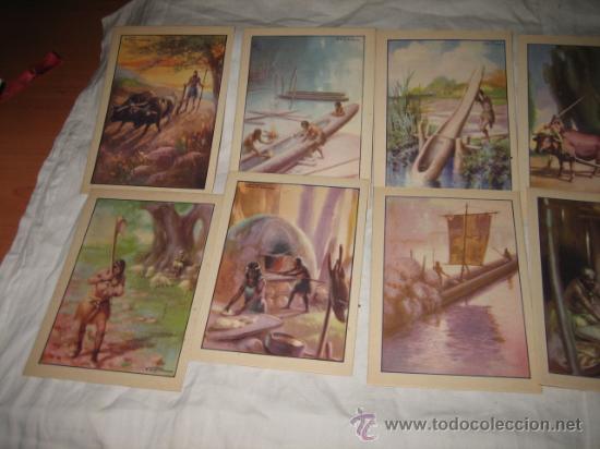 Coleccionismo cromos antiguos: HISTORIA DEL PROGRESO HUMANO  SERIE II  12 CROMOS  DEL N&ordm; 13 AL 24 - Foto 2