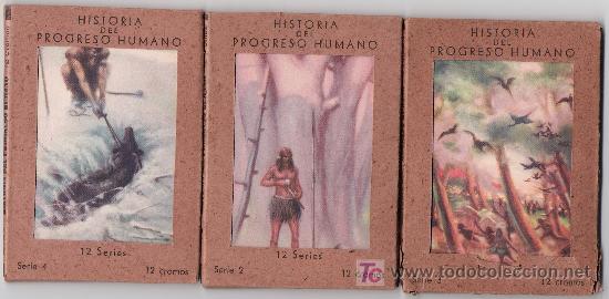 Coleccionismo cromos antiguos: Historia del progreso humano.Cromos culturales. 36 cromos - Foto 1