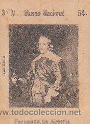 Coleccionismo cromos antiguos: Museo nacional, serie B n&ordm; 54 - Foto 1