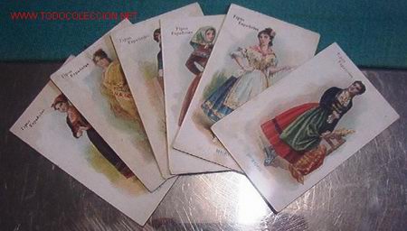 Coleccionismo cromos antiguos: Lote de 6 cromos, tipos espa&ntilde;oles - Foto 1