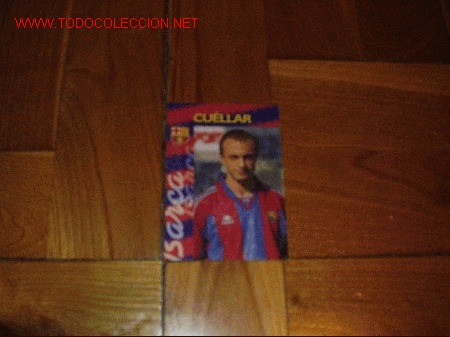 Coleccionismo cromos antiguos: BAR&Ccedil;A PANINI CARDS 96-97: CUELLAR - Foto 1