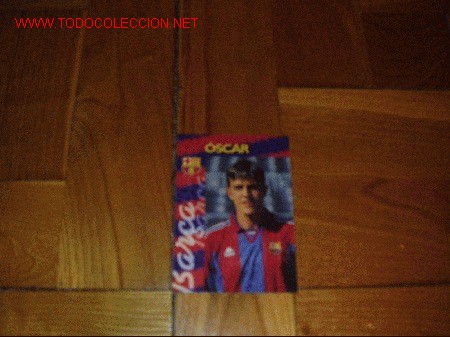 Coleccionismo cromos antiguos: BAR&Ccedil;A PANINI CARDS 96-97: &Oacute;SCAR - Foto 1