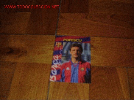 Coleccionismo cromos antiguos: BAR&Ccedil;A PANINI CARDS 96-97: POPESCU - Foto 1
