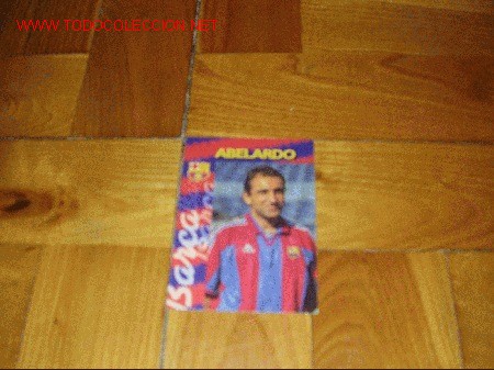 Coleccionismo cromos antiguos: BAR&Ccedil;A PANINI CARDS 96-97: ABELARDO - Foto 1