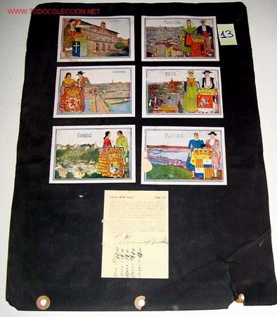 Coleccionismo Cromos antiguos: ANTIGUOS CROMOS TRAJES TIPICOS REGIONALES Y ALFABETO ZOOLOGICO - PLANCHA DE 12 CROMOS (DOS CARAS) -