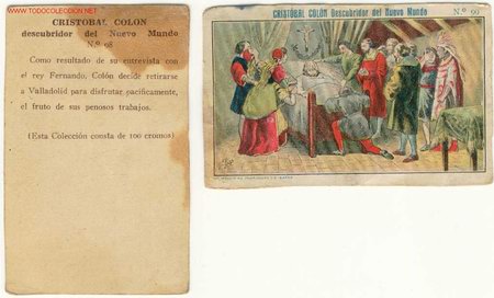 Coleccionismo cromos antiguos: (CRS-29)CROMOS CRISTOBAL COLON DESCUBRIDOR DEL NUEVO MUNDO A 1 EURO LA UNIDAD.