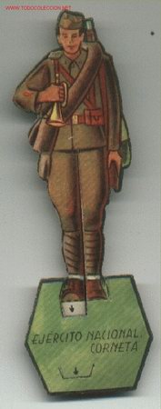 Coleccionismo cromos antiguos: cromo soldado ejercito nacional corneta - Foto 1