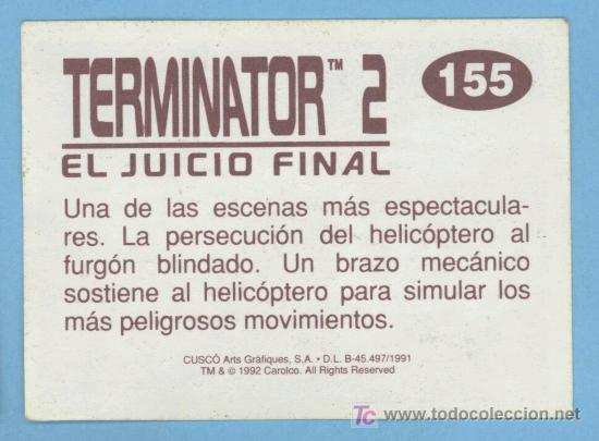 Coleccionismo cromos antiguos: Terminator 2 - CUSCO - Foto 1