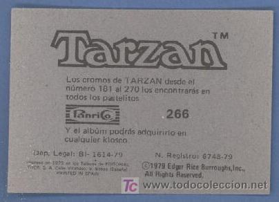 Coleccionismo cromos antiguos: Tarzan - PANRICO - Cromo N&ordm; 266 &iexcl;Nuevo e IMPECABLE! - Foto 1