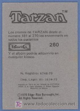 Coleccionismo cromos antiguos: Tarzan - PANRICO - Cromo N&ordm; 260 &iexcl;Nuevo e IMPECABLE! - Foto 1