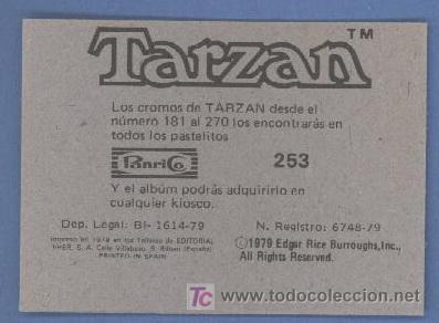 Coleccionismo cromos antiguos: Tarzan - PANRICO - Cromo N&ordm; 253 &iexcl;Nuevo e IMPECABLE! - Foto 1