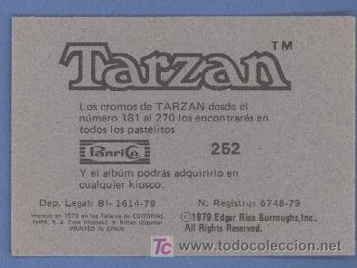 Coleccionismo cromos antiguos: Tarzan - PANRICO - Cromo N&ordm; 252 &iexcl;Nuevo e IMPECABLE! - Foto 1
