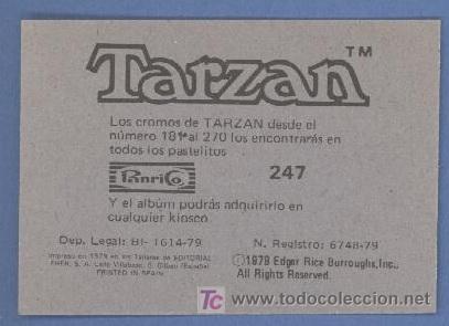 Coleccionismo cromos antiguos: Tarzan - PANRICO - Cromo N&ordm; 247 &iexcl;Nuevo e IMPECABLE! - Foto 1