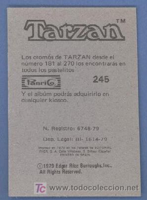 Coleccionismo cromos antiguos: Tarzan - PANRICO - Cromo N&ordm; 245 &iexcl;Nuevo e IMPECABLE! - Foto 1