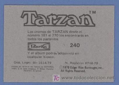 Coleccionismo cromos antiguos: Tarzan - PANRICO - Cromo N&ordm; 240 &iexcl;Nuevo e IMPECABLE! - Foto 1