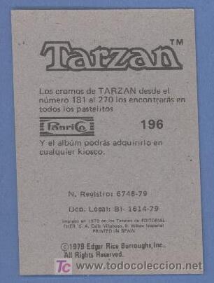 Coleccionismo cromos antiguos: Tarzan - PANRICO - Cromo N&ordm; 196 &iexcl;Nuevo e IMPECABLE! - Foto 1