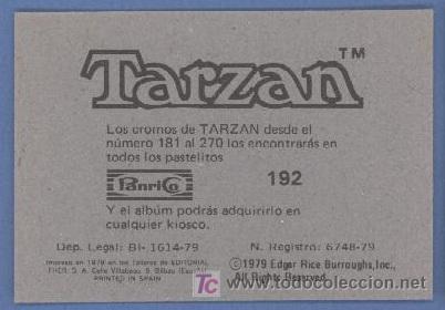 Coleccionismo cromos antiguos: Tarzan - PANRICO - Cromo N&ordm; 192 &iexcl;Nuevo! - Foto 1