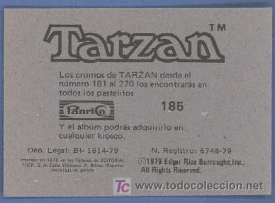Coleccionismo cromos antiguos: Tarzan - PANRICO - Cromo N&ordm; 185 &iexcl;Nuevo e IMPECABLE! - Foto 1