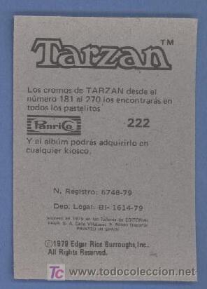 Coleccionismo cromos antiguos: Tarzan - PANRICO - Cromo N&ordm; 222 &iexcl;Nuevo e IMPECABLE! - Foto 1