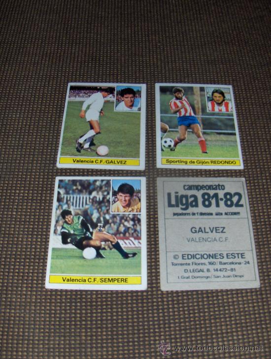 Coleccionismo cromos antiguos: LIGA 81 82 ESTE. 3 CROMOS. - Foto 1
