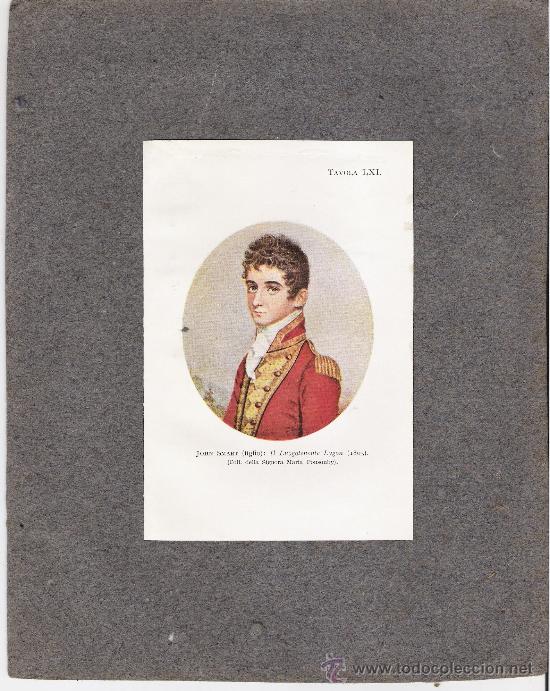 Coleccionismo cromos antiguos: TAVOLA LXI   *JOHN SMART   -LUOGOTENENTE LYGON    1803-