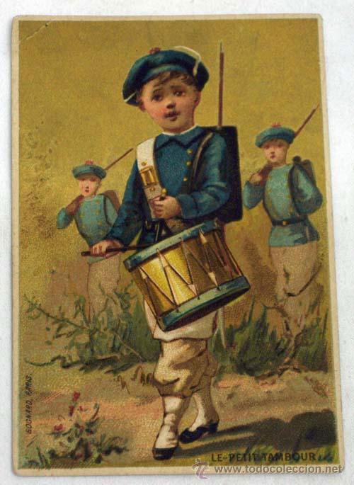 Coleccionismo Cromos antiguos: Cromo publicidad soldado Zapater&iacute;a A P&eacute;rez Hijo Calle Huertas Madrid Elegante Bognard Par&iacute;s Pp S XX