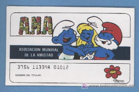 Coleccionismo cromos antiguos: Cromo - Tarjeta - Pitufos - Foto 1