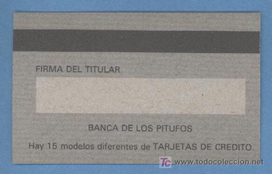 Coleccionismo cromos antiguos: Cromo - Tarjeta - Pitufos - Autobanco - Foto 2