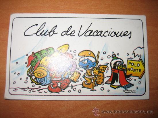 Coleccionismo cromos antiguos: CROMO TARJETA PITUFOS - Foto 1